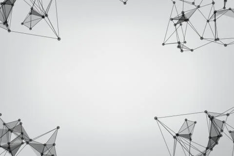 Vector banner design, Global network connection. Geometric connected. Backgro Stockillustratie
