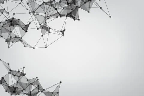 Vector banner design, Global network connection. Geometric connected. Backgro イラスト素材