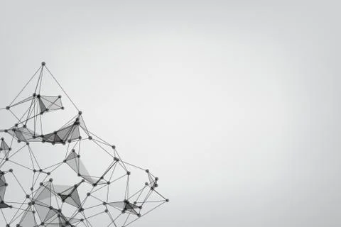 Vector banner design, Global network connection. Geometric connected. Backgro Stockillustratie