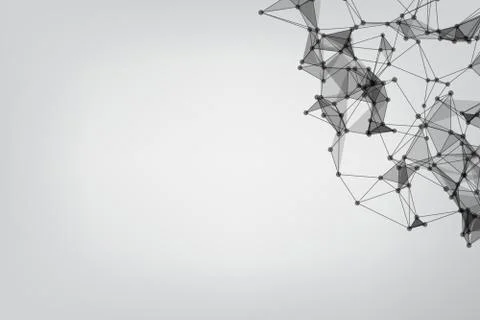 Vector banner design, Global network connection. Geometric connected. Backgro イラスト素材