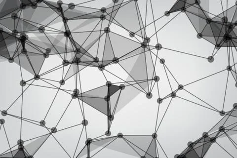 Vector banner design, Global network connection. Geometric connected. Backgro Illustrazione stock