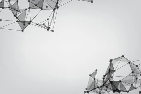 Vector banner design, Global network connection. Geometric connected. Backgro Illustrazione stock