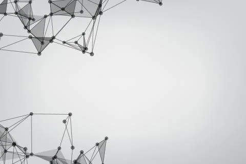 Vector banner design, Global network connection. Geometric connected. Backgro Illustrazione stock