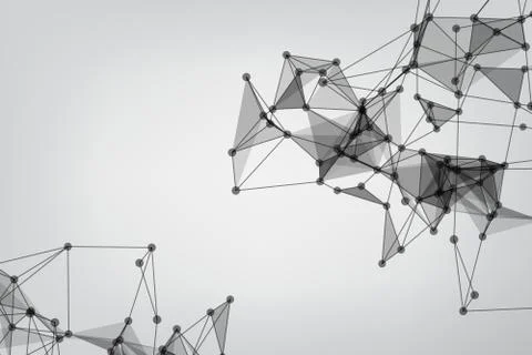Vector banner design, Global network connection. Geometric connected. Backgro イラスト素材