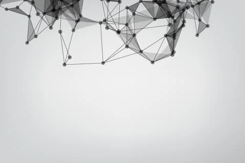 Vector banner design, Global network connection. Geometric connected. Backgro イラスト素材