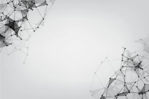 Vector banner design, Global network connection. Geometric connected. Backgro Stock Illustration