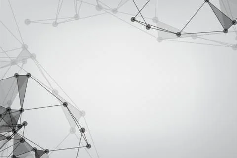 Vector banner design, Global network connection. Geometric connected. Backgro Stock Illustration