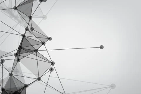 Vector banner design, Global network connection. Geometric connected. Backgro Stockillustratie