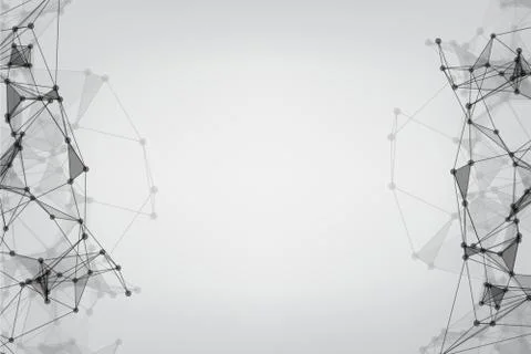 Vector banner design, Global network connection. Geometric connected. Backgro Stockillustratie