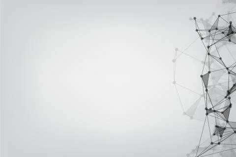 Vector banner design, Global network connection. Geometric connected. Backgro Stock Illustration