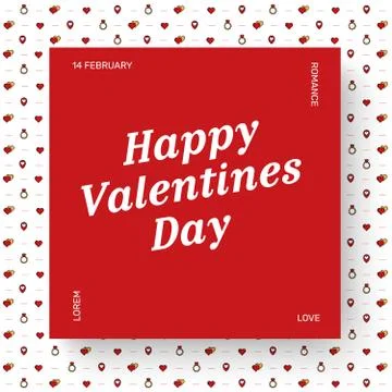 Vector banner design on the theme of "Valentine's Day", on the background of Stock Illustration