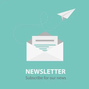 Vector banner of email marketing. Subscription to newsletter, news 库存插图