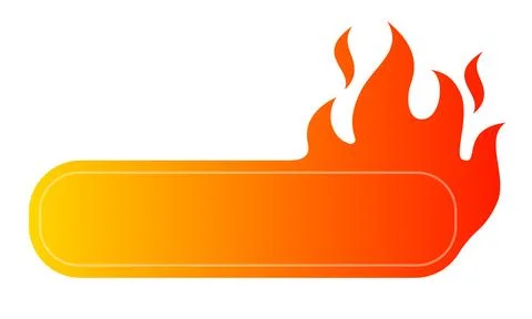 Vector banner with fire for hot price. Vector marketing clip art for hot sale Stock Illustration