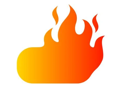 Vector banner with fire for hot price. Vector marketing clip art for hot sale Stockillustratie