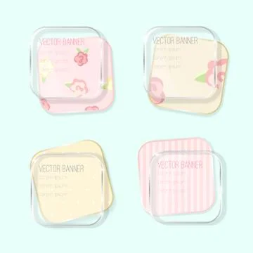 Vector banner with a glass surface.  Eps Stock Illustration