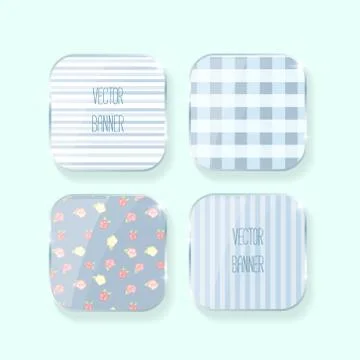 Vector banner with a glass surface.  Eps Stock Illustration