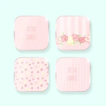 Vector banner with a glass surface.  Eps Stock Illustration