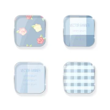 Vector banner with a glass surface. Eps Stock Illustration