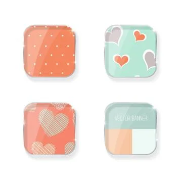 Vector banner with a glass surface. Eps Stock Illustration