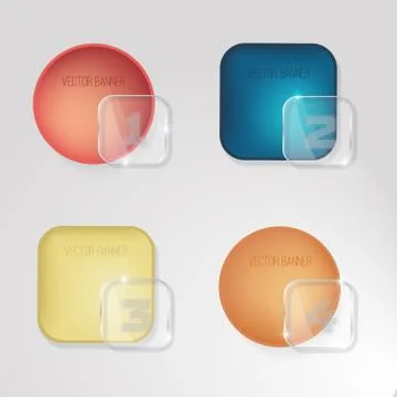 Vector banner with a glass surface for your business titles. Eps Stock Illustration