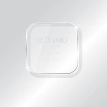 Vector banner with a glass surface for your business titles. Eps Stock Illustration