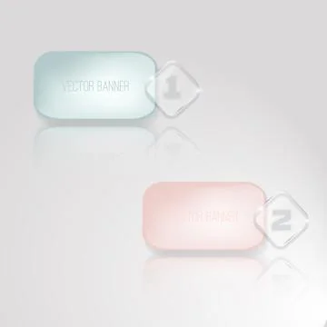 Vector banner with a glass surface for your business titles. Eps Stock Illustration