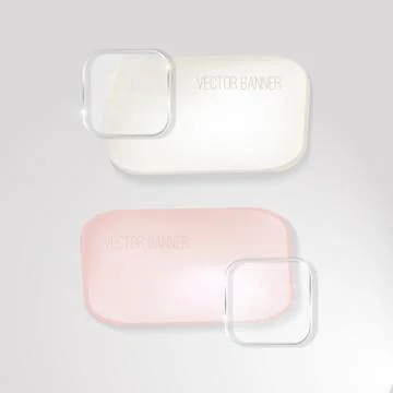 Vector banner with a glass surface for your business titles. Eps Stock Illustration