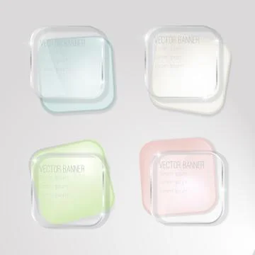 Vector banner with a glass surface for your business titles. Eps Illustrazione stock