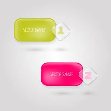 Vector banner with a glass surface for your business titles. Eps Stock Illustration