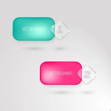 Vector banner with a glass surface for your business titles. Eps Stock Illustration