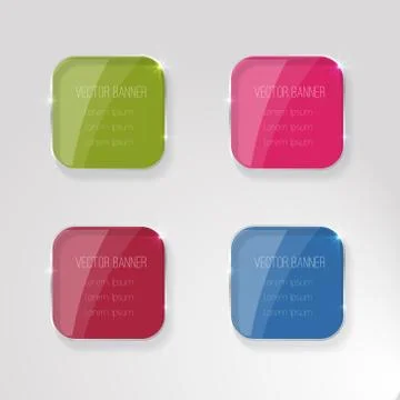 Vector banner with a glass surface for your business titles Stock Illustration