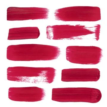 Vector banner of grunge brush strokes, red isolated on white background. Red  Stock Illustration