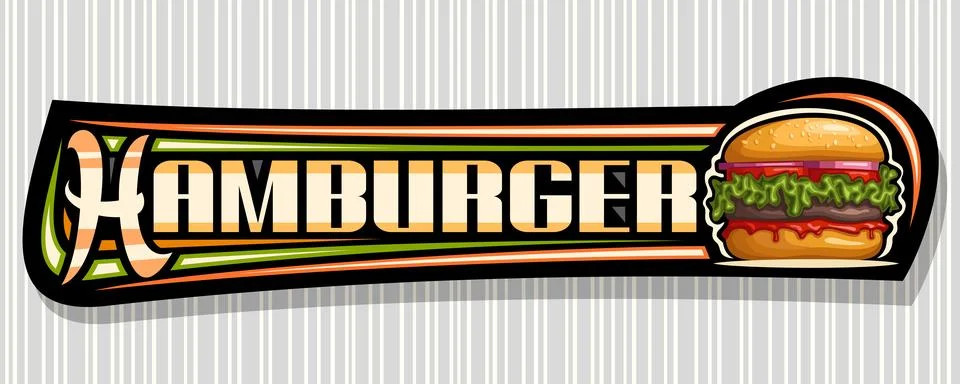 Vector banner for Hamburger Stock Illustration