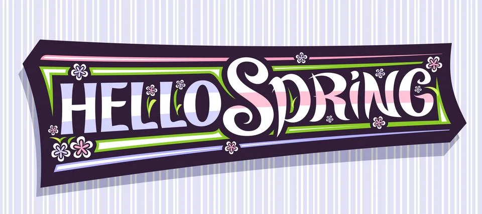 Vector banner Hello Spring Stock Illustration