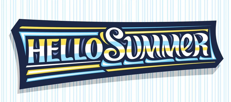 Vector banner Hello Summer Stock Illustration