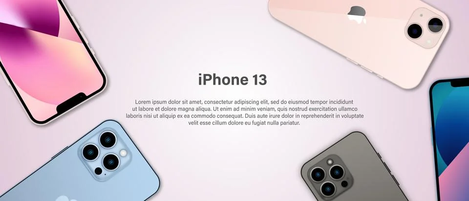 Vector Banner for iPhone 13 Illustrazione stock