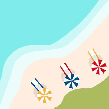 Vector a banner with an landscape beach Stock Illustration