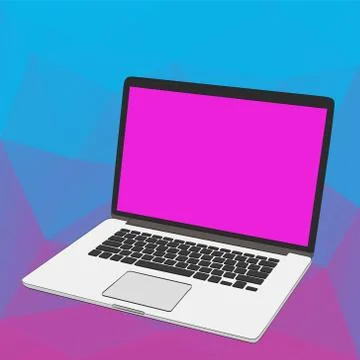 Vector banner with laptop Stock Illustration
