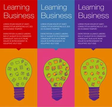 Vector banner with light bulb of idea Stock Illustration