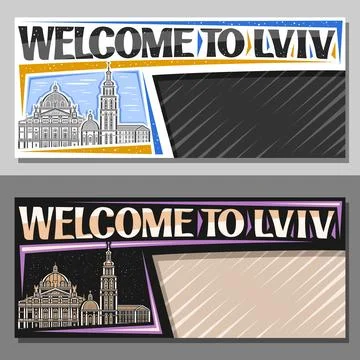 Vector banner for Lviv Stock Illustration