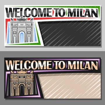 Vector banner for Milan Stock Illustration