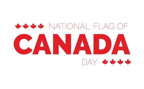 Vector banner for National flag of Canada day with maple leafs. Design for gr Stock Illustration