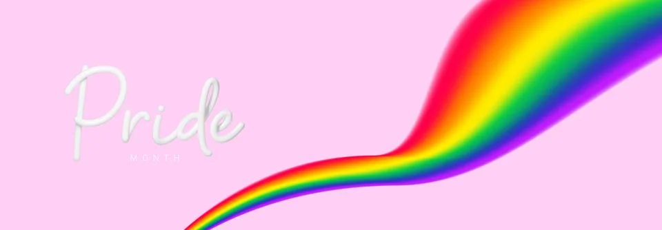 Vector banner for Pride month Stock Illustration