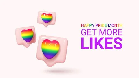 Vector banner for Pride month Stock Illustration