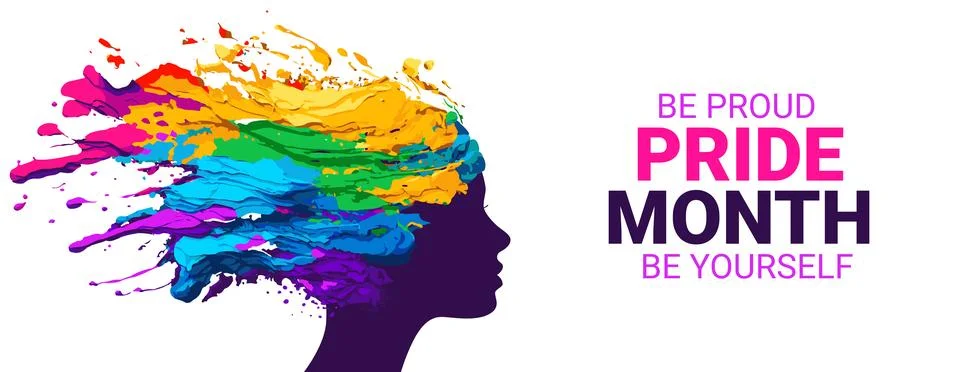 Vector banner for Pride month Stock Illustration