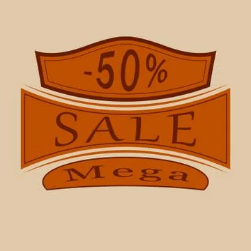 The vector banner for sale. Stock Illustration