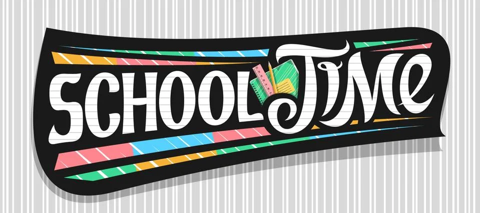 Vector banner for School Time Stock Illustration