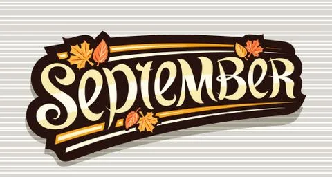 Vector banner for September Stock Illustration