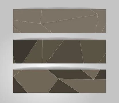 Vector banner set. Color concept geometric design Stock Illustration