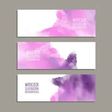 Vector banner shapes collection isolated on white Stock Illustration